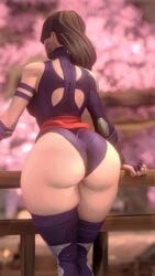 1girls 3d 3d_animation animated ass big_ass black_hair clothing dat_ass ear_piercing earrings fat_ass female female_only huge_ass large_ass marvel marvel_rivals nurico piercing psylocke rear_view solo thick_ass thick_thighs video wide_hips