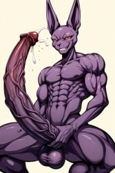 ai_generated beerus big_balls big_penis cocky69 dragon_ball_super excessive_size hyper_penis long_penis muscular veins_on_dick veiny_penis