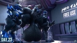 3d female_sangheili female_spartan_(halo) futanari halo_(series) hyper_balls hyper_breasts hyper_penis no_nut_november runn1non sangheili spartan_(halo)