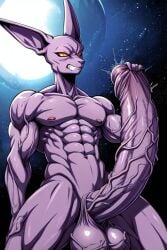 ai_generated beerus big_balls big_penis cocky69 dragon_ball_super excessive_size hyper_penis long_penis muscular veins_on_dick veiny_penis