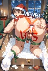 ai_generated anime bara christmas gay hentai kimi_no_na_wa kimi_no_na_wa. kl_99 male male/male male_only merry_christmas tachibana_taki yaoi