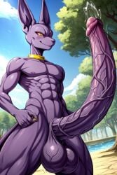 ai_generated beerus big_balls big_penis cocky69 dragon_ball_super excessive_size hyper_penis long_penis muscular veins_on_dick veiny_penis