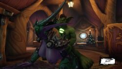 2020 3d animated auril_(artist) blizzard_entertainment christmas dragon_aspect female gif goblin goblin_male green_dragonflight horde male night_elf night_elf_building source_request tagme walivannay warcraft winter_veil world_of_warcraft ysera