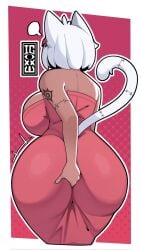 1girls 2024s 2d 2d_(artwork) animal_humanoid ass big_breasts big_butt cat_humanoid catgirl clothed clothed_female clothing feline feline_humanoid female female_only humanoid igxxiii original original_character solo solo_female stinky_cat_(igxxiii) stitches white_background