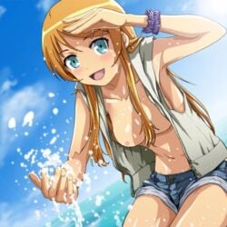 bikini breasts cute edit kirino_kosaka kiririn open_mouth ore_no_imouto_ga_konna_ni_kawaii_wake_ga_nai yellow_hair