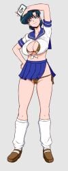 bimbofication bishoujo_senshi_sailor_moon bra cleavage corruption exposed_chest femsub glamour_works sailor_mercury thong