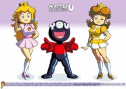 2girls animated female female_only lying magical_sleepover_u mario_(series) multiple_girls naked_female naked_girls nintendo nudity_girl princess_daisy princess_peach princesses sakurakasugano super_mario_bros. uncensored unseen_male_face