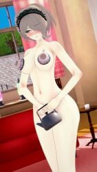 3d breasts covering danganronpa embarrassed koikatsu nude tagme toujou_kirumi ultimateenf