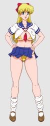 bimbofication bishoujo_senshi_sailor_moon bra corruption exposed_chest femsub glamour_works gold_bikini navel sailor_venus thong