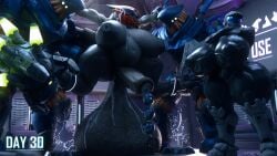 3d female_sangheili female_spartan_(halo) futanari halo_(series) hunter_(halo) hyper_balls hyper_breasts hyper_penis no_nut_november runn1non sangheili spartan_(halo)