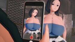 1girls 3d 3d_(artwork) annoyed big_ass big_breasts curvy curvy_figure erect_nipples female_focus gigantic_breasts hourglass_figure huge_ass huge_breasts jill_valentine koikatsu large_ass large_breasts nipples_visible_through_clothing resident_evil resident_evil_3 slutty_clothing smartphone takeo92 thick_thighs tubetop voluptuous wide_hips