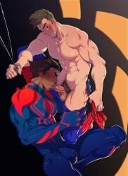 abs balls bara biceps big_balls big_penis blowjob daddy dilf erection gay_blowjob kukumomo male male_nipples male_only manly marvel mature_male miguel_o'hara muscular_male nipples oral oral_sex pecs penis peter_b_parker peter_parker spider-man spider-man:_across_the_spider-verse spider-man:_into_the_spider-verse spider-man_(series) spider-man_2099