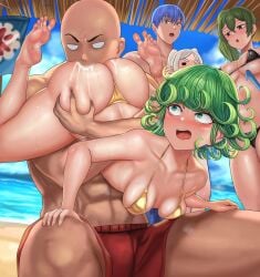 ass big_ass bitting bitting_ass frieren one-punch_man rkrk12 saitama sousou_no_frieren tatsumaki