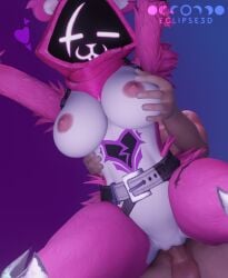 3d 3d_(artwork) 3d_model 3d_render :3 anthro bear_girl big_breasts big_breasts big_breasts breast_grab breasts breasts breasts close-up doggy doggy_style doggy_style eclipse3d fortnite fortnite:_battle_royale from_behind from_behind_position furry furry_female grabbing_breasts nipples pink_fur raven_team_leader sex sex_from_behind video_game_character video_games