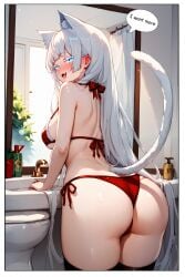 1girls_ass _butt ai_generated ass_bigger_than_head ass_cleavage ass_expansion big_ass big_breasts blue_eyes blush breast_expansion breasts breasts_bigger_than_head cat_ears cat_girl cat_tail catgirl completely_nude female female_only hand_on hand_on_breast headband hourglass_expansion hourglass_figure huge_ass huge_breasts nude solo white_hair