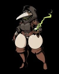 breasts darkest_dungeon hood mask nsfwoaf plague_doctor plague_doctor_(darkest_dungeon) plague_doctor_mask potion thick_thighs