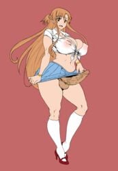 1futa bananarama_(artist) big_balls big_breasts chinbotsu curvaceous erect_nipples erection_under_clothes futa_only futanari giornogiovanna91 heels high_heels huge_breasts huge_cock knee_socks kneehighs kneesocks large_ass large_penis nipples_visible_through_clothing orange_hair penis_under_skirt ring schoolgirl skirt skirt_lift socks socks_and_heels solo_futa sword_art_online thick_thighs tied_shirt transparent_clothing voluptuous white_shirt white_socks yuuki_asuna