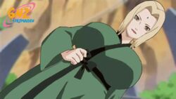 1girls adult_swim alternate_version_available animated blonde_hair bouncing_breasts cartoon_network cleavage curvy erect_nipples female gnz huge_areolae huge_ass huge_breasts naruto original_voice puffy_nipples shiratori_hatsune sound thick_lips toonami traced tsunade twintails video voluptuous wide_hips