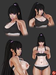 3d abs ass bangs barefoot big_ass big_breasts bimbo black_eyes black_hair calvin_klein character_sheet cum cum_on_breasts cum_on_face cute dark_eyes dark_hair fake_breasts female female_only honey_select ihateasuka implants lipstick long_nails makeup nails original_character ponytail sports_bra studio_neo tan tanline tanlines thick_lips thick_thighs