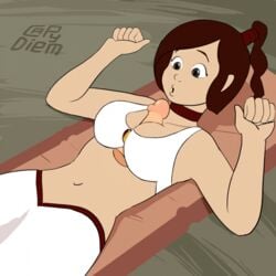 1boy 1boy1girl 1girls :o animated avatar_the_last_airbender beach_towel bikini bouncing_breasts braid breasts brown_hair capy_diem choker cleavage clenched_hand clothed clothed_female clothed_sex clothing disembodied_penis duo faceless_male female female_focus fire_nation gif grey_eyes looking_at_penis lying_down male medium_breasts midriff navel nickelodeon on_ground outercourse paizuri paizuri_under_clothes perfect_loop ponytail skirt straight surprised swimsuit titfuck ty_lee wide_eyed