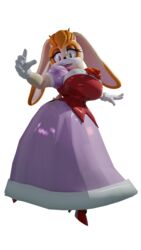 3d alpha_channel anthro big_ass big_breasts big_hips blender clothing dress female female_focus female_only gloves heels hourglass_figure latex_dress mature milf mother palisal rabbit render rubber sega sonic_(series) transparent_background vanilla_the_rabbit