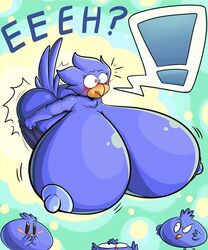 anthro big_ass big_breasts bird busty_bird large_nipples lewdloaf thick_thighs