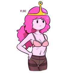 adventure_time bra fizzyspidercider pantyhose princess_bubblegum tagme