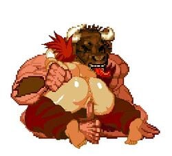 animated anthro_on_human anthro_penetrating anthro_penetrating_human anus ass azumi_hojo big_ass bovine breasts duo female forced front_view furry hairy humiliation large_breasts loop m.u.g.e.n male minotaur minotaur_(mugen) moko_moko muscular muscular_female muscular_male penile_penetration pixel_art rape rear_view red_hair restrained sex sukeban vaginal_penetration white_background