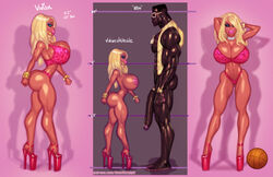 1boy 1girls areolae arms_up artist_name ass bangs bare_shoulders barefoot basketball biceps big_ass big_breasts big_penis bimbo blonde_hair blue_eyes bra bracelet breasts bubble_butt cleavage clothing cock_ring collar coxville_stories curvy dark-skinned_female dark-skinned_male dark_skin earrings eyelashes eyeshadow female female_focus flaccid full_body functionally_nude g-string glasses grey_background gyaru hair_over_one_eye hand_on_head height_chart height_difference high_heels highleg_panties hips hoop_earrings huge_ass huge_breasts huge_cock human interracial it'll_never_fit jewelry large_ass large_penis larger_male lips lipstick long_hair long_penis looking_at_viewer makeup male measurements milf model_sheet muscular muscular_male nipples open_vest panties patreon penis pink_background pink_lipstick platform_heels pose profile purple_eyeshadow revealing_clothes shiny_skin side_view simple_background size_difference skimpy slutwr1ter smaller_female theofficialpit thick_lips thighs thin_waist thong underwear url vein veiny_penis vivian_whiteside_(slutwr1ter) voluptuous watermark wide_hips