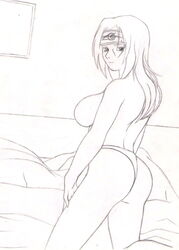 1girls ass female female_only morbo naruto rule_63 solo tagme thong topless uchiha_itachi