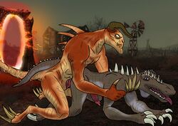 crossover daedroth deathclaw fallout gay male male_deathclaw_(fallout) male_only no_humans oblivion the_elder_scrolls