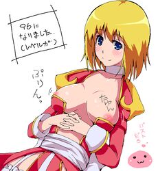 blonde_hair blue_eyes breasts high_priest high_priestess large_breasts nipples poring ragnarok_online thighhighs translated