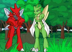 anthro furry insect mantis nin10doh pikanjo pokémon_(species) pokemon pokemon_snap_xxx scizor scyther