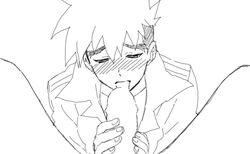 animated gay kittan_bachika licking male male_only oral penis pov tagme tengen_toppa_gurren_lagann tongue yaoi