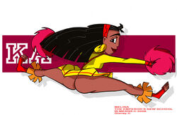 1girls 2008 ass butt_crack cheerleader dark-skinned_female dark_skin dat_ass disney disney_channel latina looking_back malina peruvian_female pom_poms skirt skirt_lift smile spread_legs the_emperor's_new_groove the_emperor's_new_school upskirt worthy_means