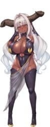 1girls areolae breasts cleavage dark-skinned_female dark_elf dark_skin elf female full_body game_cg high_resolution horns huge_breasts large_areolae large_breasts legs lips long_hair mole mole_under_mouth orcsoft phrygia_ornstein pointed_ears sian smile solo solo_female thighs transparent_background