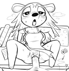 sable able from animal crossing by iseenudepeople