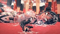 3d after_rape asian asian_female black_hair bobasooba bodysuit breasts broken_rape_victim cindy_moon cum cum_in_mouth cum_inside defeated defeated_heroine fucked_silly heroine instant_loss koikatsu korean korean_female marvel marvel_comics masked_female rape raped_by_enemy raped_superheroine silk_(marvel) spandex spider-man_(series) superhero_costume superheroine