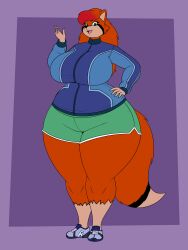 1girls big_breasts breasts bsky_link chubby cleavage female female_only furry huge_breasts lj_caffie tagme thick_thighs wide_hips