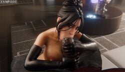 1boy 1girls 3d 3d_(artwork) 3d_model black-haired_female black_hair blowjob dark-skinned_male dark_skin epic_games female female_focus fortnite fortnite:_battle_royale hair_bun hair_in_bun iphone kim_kardashian kim_kardashian_(fortnite) kneeling male one-piece_swimsuit oral oral_sex penis superhentaimaster9000 tan-skinned_female tan_body tan_skin