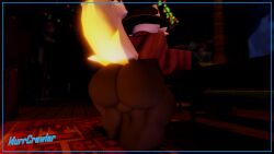 1boy 3d artist_name ass ballsack bending_over bulge bulge_through_clothing clothed fed_(kaiju_paradise) gootraxian kaiju_paradise leaning_forward looking_away male murrcrawler raytraxian roblox roblox_game roblox_studio robloxian self_upload tail_lift text thick thick_thighs watermark