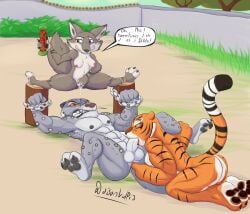 abs absurd_res anal anal_fingering angry anthro ass balls big_butt bodily_fluids bondage bound breasts canid canine chained chains daison_the_fox dreamworks felid female fingering flexible forced fox genital_fluids genitals group hi_res humiliation kung_fu_panda log male male_penetrated mammal master_tigress masturbation muscular muscular_male nude oral outside pantherine pawpads paws penetration public public_nudity public_sex sex small_breasts snow_leopard splits spread_legs spreading tai_lung_(kung_fu_panda) tiger trio vaginal_fluids vulva wood zhen_(kung_fu_panda)