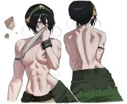 1girls 2026 2d abs avatar_the_last_airbender blind breasts female human muscular_female ratatatat74 tagme the_legend_of_aang tomboy toph_bei_fong