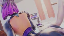 1boy 1boy1girl 1girls 3d_animation alternate_costume animated assjob backboob bed bedroom big_ass big_breasts big_penis breasts_out buttjob clothed_ass clothed_female_nude_male computer cum cum_on_ass cum_on_body foreskin happy_sex inside looking_back lying_on_stomach no_sound nude_breasts paladins paladins_champions_of_the_realm retracted_foreskin sideboob skye_(paladins) smiling smiling_at_partner swursterotic tagme talking_to_partner unseen_male_face video