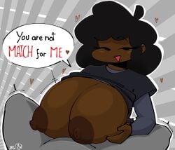 afro_hair anon big_breasts big_nipples breasts_bigger_than_head breasts_out carol_(bbpanzu) dark_hair dark_nipples dark_skin dark_skinned_female dominant_female ebony eli_drawings0 friday_night_funkin friday_night_funkin_mod giant_breasts heart heart_symbol huge_breasts large_breasts lipstick looking_at_partner looking_at_viewer massive_areolae massive_breasts paizuri paizuri_lead_by_female paizuri_pov pov_paizuri shirt_lift shirt_up titjob tits_out