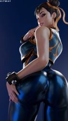1girls 2026 3d 3d_(artwork) ass big_ass blender brown_hair bubble_ass bubble_butt buns capcom chun-li chun-li_(fortnite) clothed clothing curvaceous curvaceous_female curvaceous_figure curves curvy curvy_body curvy_female curvy_figure curvy_hips epic_games female female_focus female_only fortnite fortnite:_battle_royale kitway leggings looking_at_viewer looking_back pose posing presenting presenting_ass showing_off smile smiling street_fighter thick_ass thick_thighs watermark