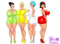 2d 4girls android_18 angry artist_name ass ass_to_ass asses_touching big_ass big_breasts bimbo black_hair blonde_hair blue_hair breasts bulma_briefs busty chichi choker clothed clothed_female color dragon_ball dragon_ball_super dragon_ball_z dress earrings female female_only full_color giant_breasts high_heels huge_ass huge_breasts light-skinned_female light_skin lipstick makeup mature mature_female milf multiple_girls navel_piercing necklace non-nude open_toe_heels open_toe_shoes painted_nails platform_footwear platform_heels queen_of_spades_symbol repv short_hair thick_thighs variant_set videl voluptuous voluptuous_female white_background wide_hips