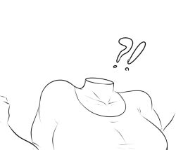 ! 1girls ? ?! big_breasts breasts exclamation_mark exclamation_point franktonius headless no_head ogremom_(franktonius) question_mark