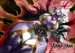 1girls at big black breasts color color_edit colored colored_sketch colorization colorized colorshun demon ear earrings eyes female figure general1girls girl glasses hair horn hourglass huge inner long looking low mole mouth necklace only osumihime_(ramia-yana) pointy ramia-yana round sclera sideboob smiling solo tall tentacle thegoldensmurf thick thighs twintails viewer