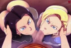 2d 2d_animation :>= ai_assisted android_17 android_18 animated anonymous_male ass ass_visible_from_the_front ball_sucking big_ass bisexual bisexual_male bisexual_threesome blowjob blowjob_face blue_eyes both_sexes_in_same_situation bottomless brother_and_sister bubble_butt censored censored_penis collaborative_fellatio dragon_ball dragon_ball_z duo ear_piercing earrings fellatio female femboy hand_on_head huge_ass looking_at_viewer looking_up_at_viewer loop male_and_female_subs male_pov no_sound on_knees oral pov pov_eye_contact round_ass submissive_male sucking_balls tagme threesome twink video z-art